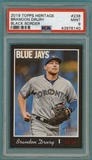 2019 Topps Heritage Brandon Drury Black Border #238 PSA 9! POP 1! Blue Jays!