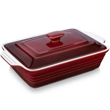 LOVECASA Nonstick Casserole Dish with Lid, 4.5 Quart Lasagna Pan Deep, 9x13 C...