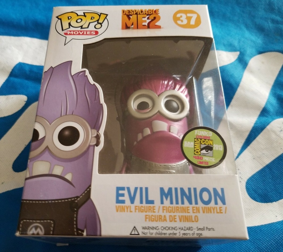 Funko Pop! Movies Despicable Me 2 Evil Minion Metallic #37 SDCC