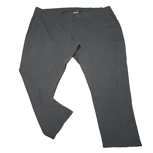 Denim Co Active Duo Stretch Pull On Pants with Side Pocket 4X Plus Size Black