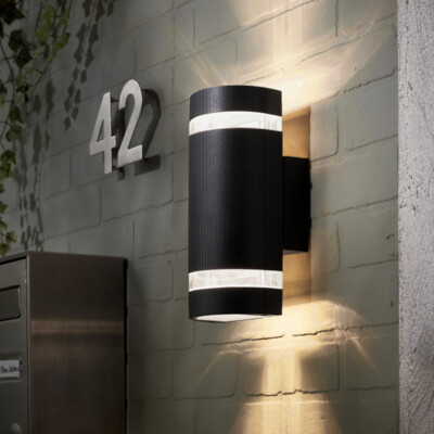 Dimmable/N LED Wall Lamp Fixture GU10 Bulbs Up/Down Outdoor Balcony Light Stairs