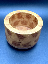 HANDCRAFTED LATHE TURNED WOODEN BOWL Vintage Artist Signed 1971