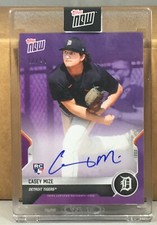 2021 TOPPS NOW Opening Day #OD-120C CASEY MIZE TIGERS ROOKIE PURPLE AUTO 18/25