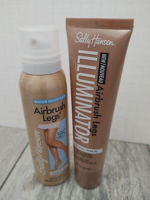 Sally Hansen Airbrush Legs ILLUMINATOR Nude Glow 3.3oz & spray-on light glow 4.4