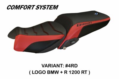 Bmw R 1200 Rt 2014-2018 Tappezzeria Italia Seat Cover Red Anti Slip Design 310