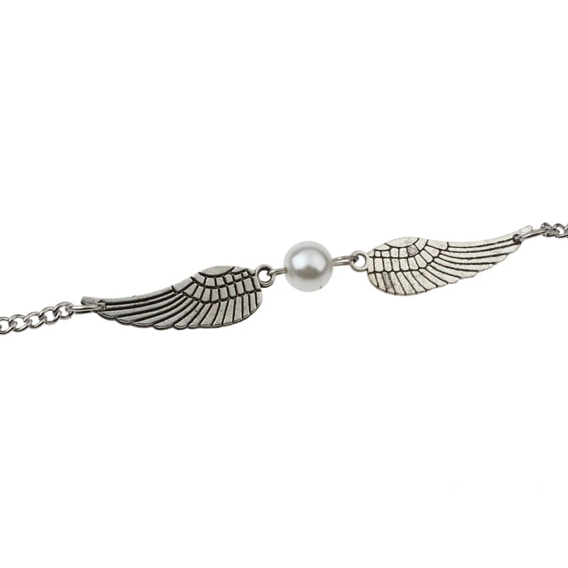 BRACELET AILES ARGENT MODE UNISEXE SNITCH DORÉ FEMME HARRY POTTER ABALORI - Photo 4/4