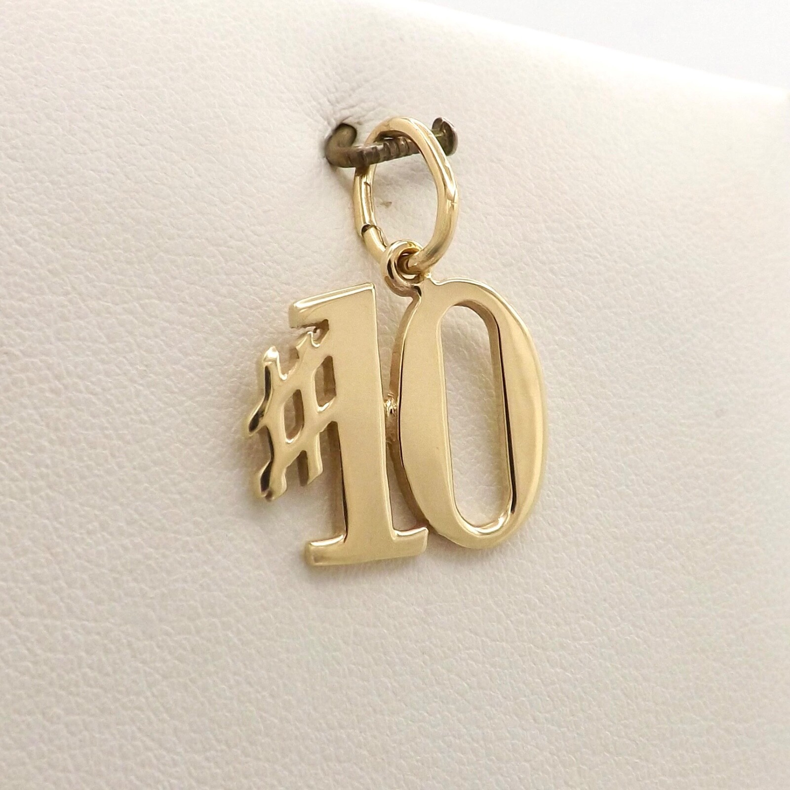 14k Gold Number Ten 10 Jersey Birthday Anniversary Pe… Gem