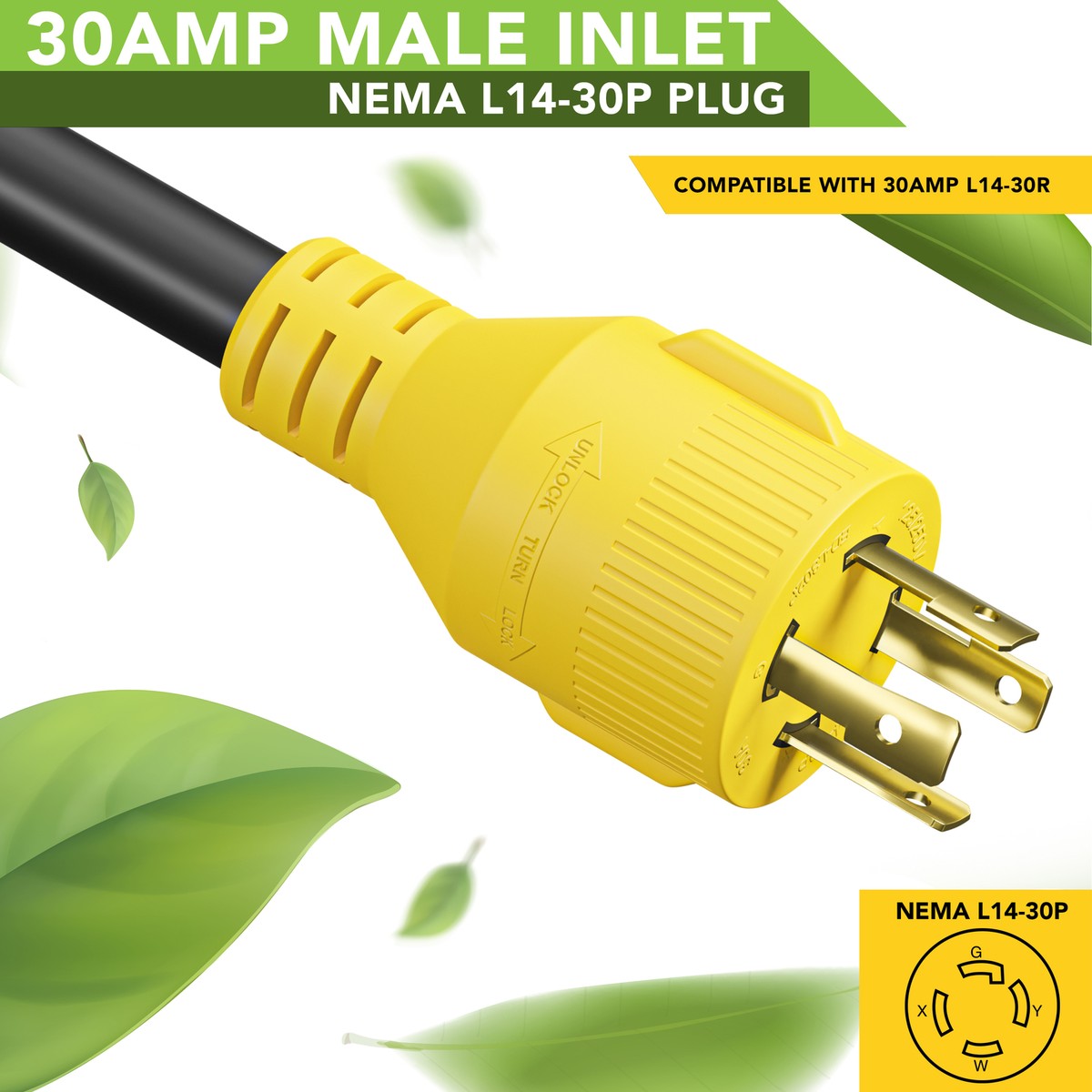 Camco Power Grip 12 In. 30 Amps RV Generator Adapter 30 AMP 1 Pk Mfr# 55272 - Ace Hardware - Foto 10