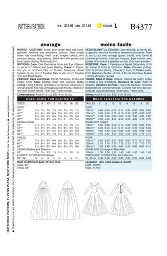 Butterick Pattern - B4377 - Sizes 6-12 - Picture 3 of 4