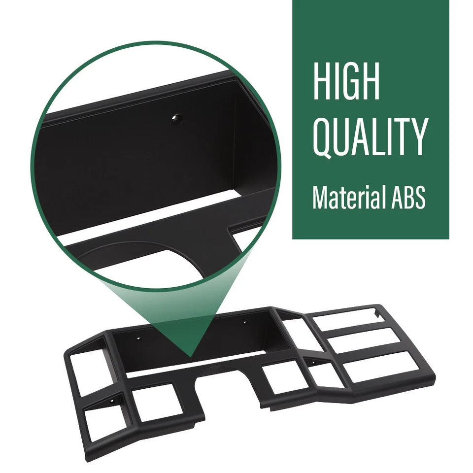 Fit For 84-1996 Jeep Cherokee XJ Comanche Dash Radio Bezel Instrument Trim Black Foto 4 de 4