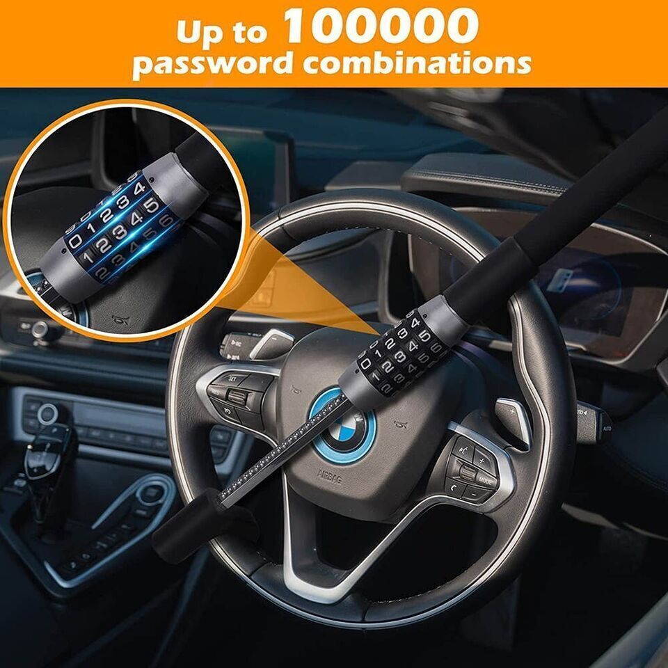 Car Anti-theft Device Keyless Password Security Car Steering Wheel Lock ...