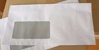 50 BriefumschläGe Din Lang,110X220Mm, Weiß, 75G/Qm, Selbstklebend, Mit Fenster