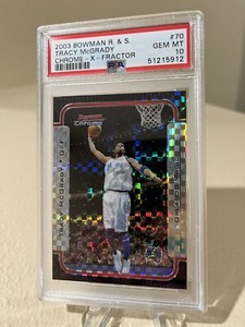 2003 Bowman Chrome Xfractor Psa 10 Tracy McGrady #70 005/150 Lebron Rookie Year!