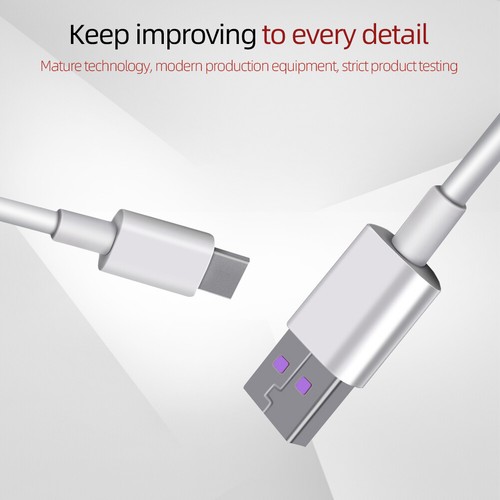 USB C To Type C Fast Charging 5A Cable 1m Mobile Phone Data Cord Samsung Xiaomi - Picture 6 of 12