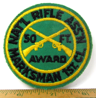 Patch Brodé National Rifle Association – Marksman 50 Ft Award – Rouge – Neuf