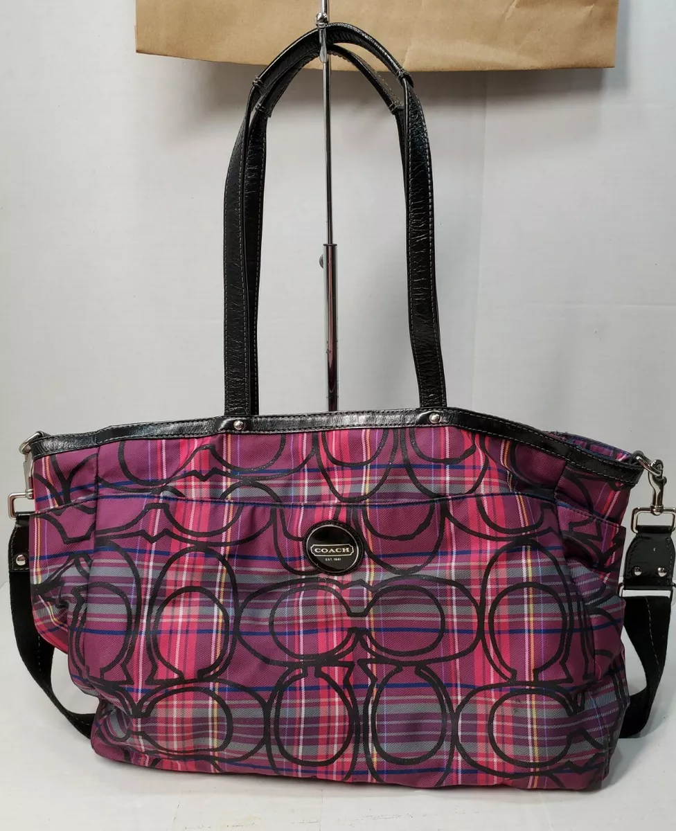 Stuff Pink Plaid Bag - XL – Clothe Boutique