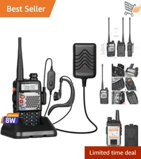Upgraded UV-5R Ham Radio 8W Dual Band VHF UHF Long Range Walkie Talkie