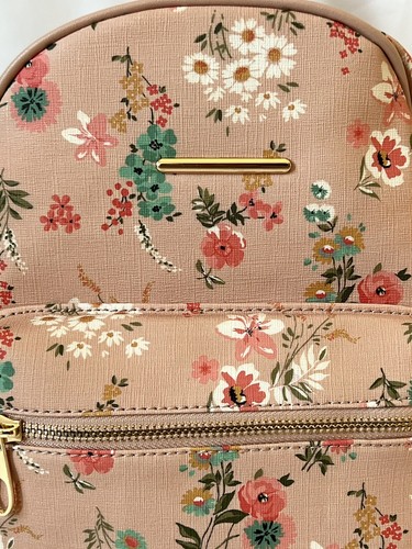 Wildflowers Floral Flowers Mini Backpack Purse Zips Close Adjustable Straps NEW - Picture 3 of 14