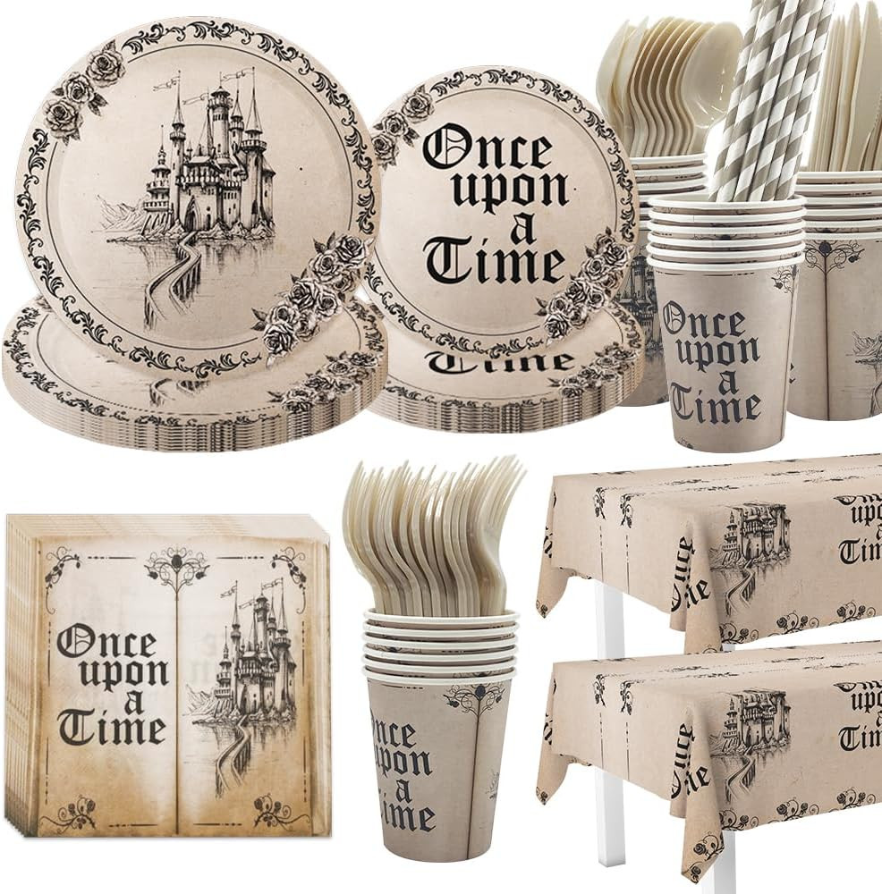 Fairytale Once Upon a Time Birthday Party Supplies & Dinnerware Decorations