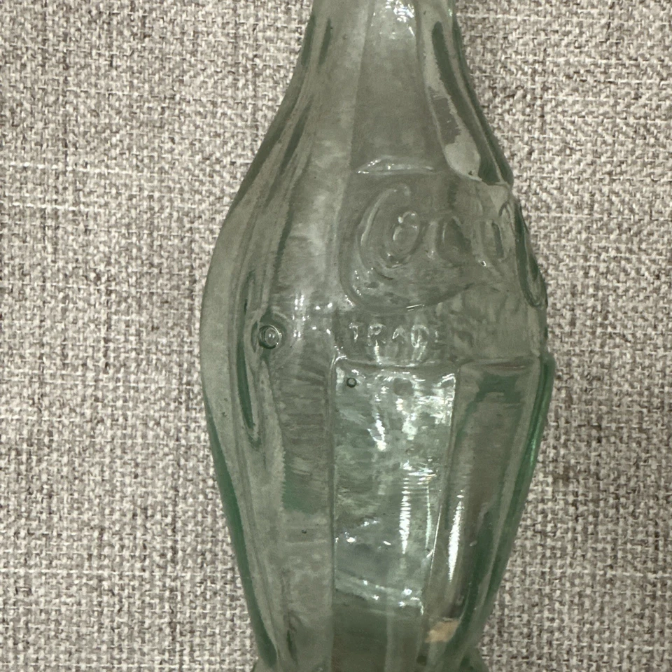 Botella de vidrio verde vintage Atlanta GA Coca-Cola “Hobbleskirt” - rara Foto 3 de 4