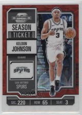 2023 Contenders Optic Season Ticket International Red Prizm Keldon Johnson 1d0h