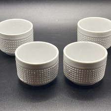 Juego de 4 tazas de té sake blanco y negr…