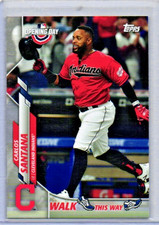 2020 Topps Opening Day Walk This Way Carlos Santana Cleveland Indians #24 Mint