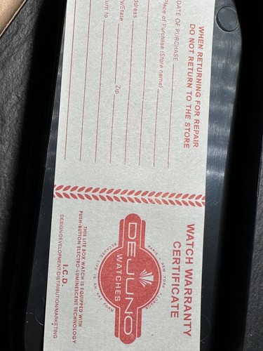 1995 12 MONKEYS MOVIE PROMO DEJUNO WATCH WITH BLACK BAND, ORIGINAL PACKAGE I665 - Picture 13 of 14