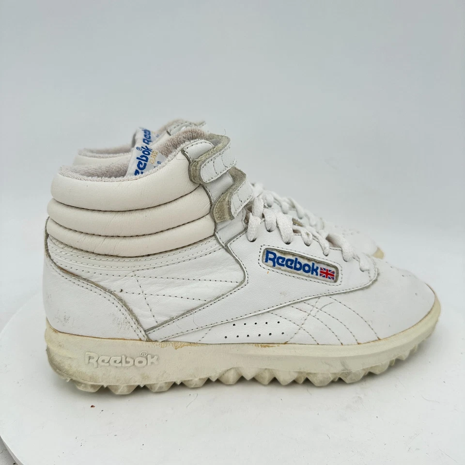 Vintage Reebok Freestyle Hi Rise Women Sz 6.5 White Philippines Shoe - Image 4 of 4