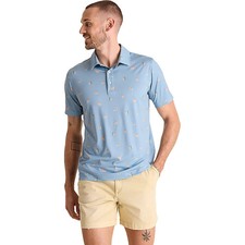 Chubbies The Barkin' Up The Wrong Tree Polo Shirt Men's Blue Performance RED250