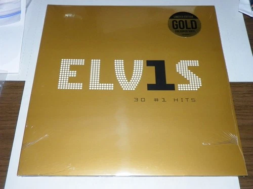 ELVIS PRESLEY 30 #1 HITS 2LP  GOLD VINYL W/HYPE STICKER-SEALED