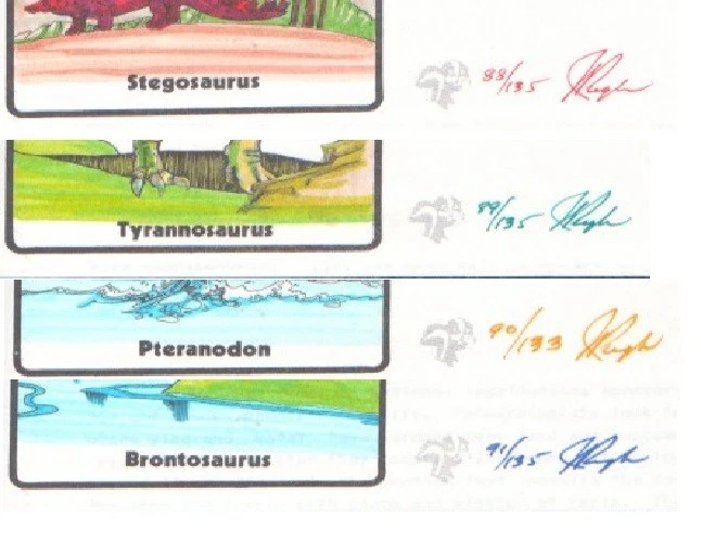 Set of 4 1981 25c Dinosaurs #2422-25 FDC Hand Painted by Pugh ST3731 - Image 2 of 4