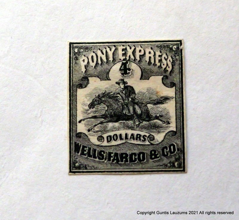 U.S. Local WELLS FARGO PONY EXPRESS $4 Dollars Black  Signed ?