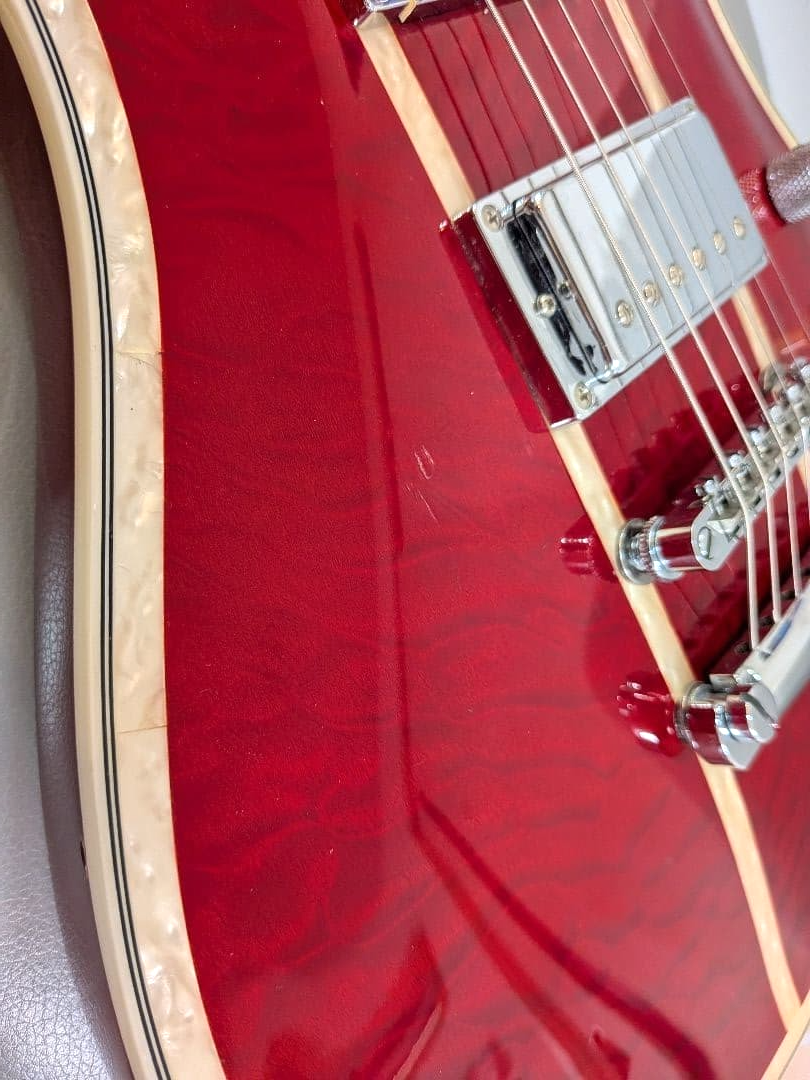 B.C.Rich Guitar Eagle DLX Deluxe See Thru Red Thru-Neck | eBay