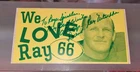 RAY NITSCHKE/PACKERS Signed/Autograph Vintage "We Love Ray 66" Sticker