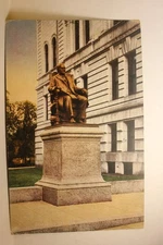 Postcard Statue Of Senator Hoar Worcester MA L27