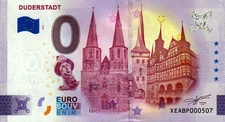 Zero Euro Note - 0 Euro Note - Duderstadt 2025-1