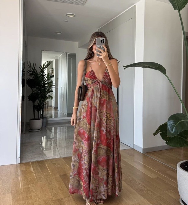 ZARA NWT $149 WOMAN SS25 ZW COLLECTION FLORAL PRINT DRESS