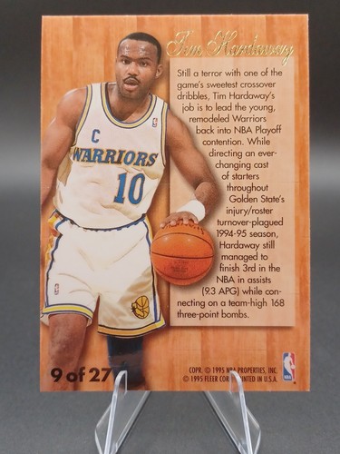 Fleer 1995-96 - Flair Hardwood Leader #9 Tim Hardaway Warriors - Imagen 2 de 2