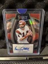 2023 Panini Select - Select Signatures Ken Anderson #SELS-KAN Silver Prizm (AU)