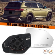 For Volkswagen Atlas 2018-2024 Heated Mirror Glass W/ Blind Spot Right Passenger