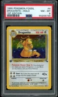 1999 POKEMON FOSSIL 1ST EDITION #4 DRAGONITE-HOLO PSA 8