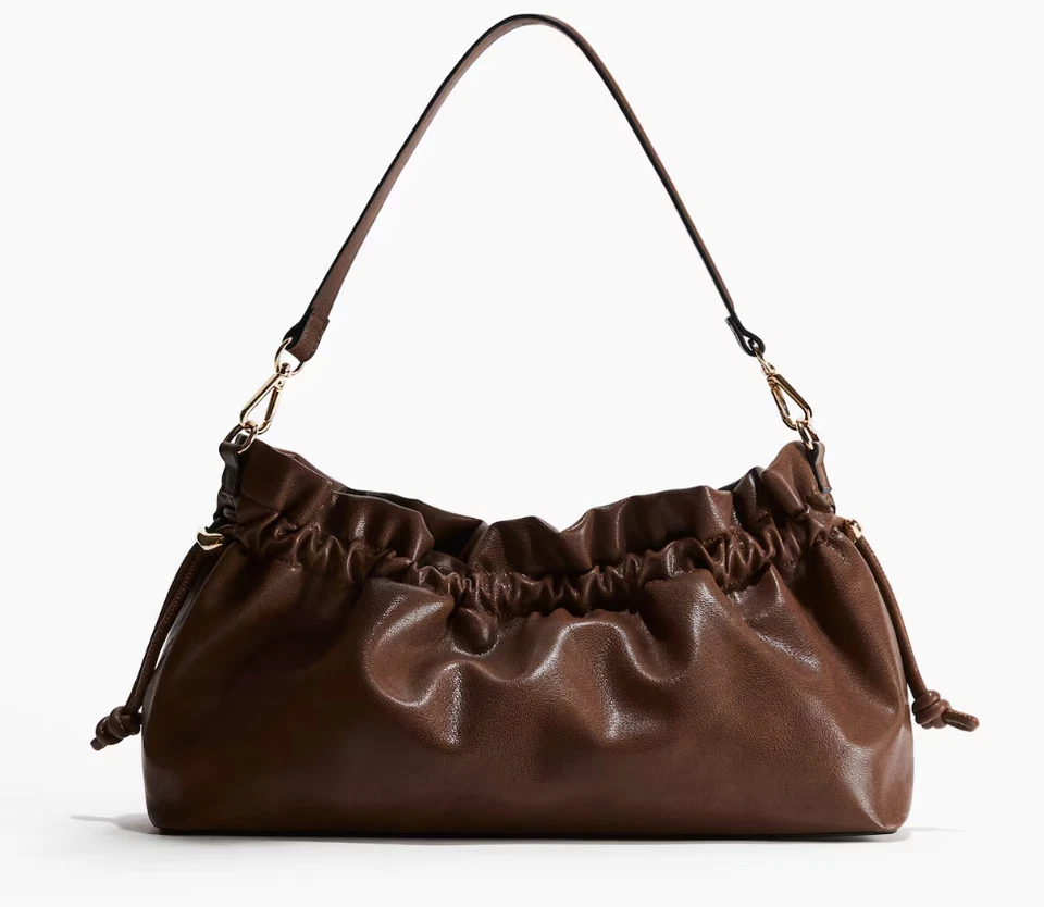 Bolso de Hombro H&M Edition 2025 Recubierto Marrón Oscuro - H&M Original Foto 3 de 4