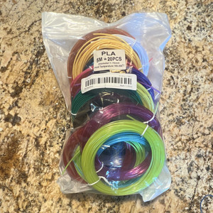 PLA 1.75mm Multicolor 3D Printer Filament Sample Pack 20pcs 5m Coils