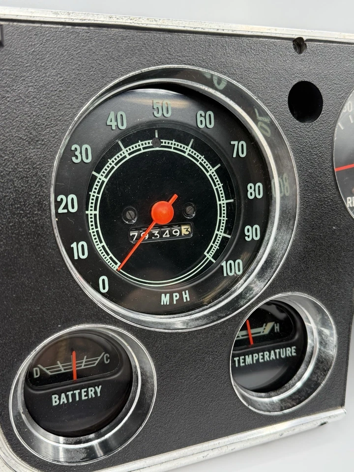 MINT 1967-72 Chevrolet C10 C20 Blazer Pickup Truck OEM GM Gauge Cluster + Bezel - Изображение 3 из 4