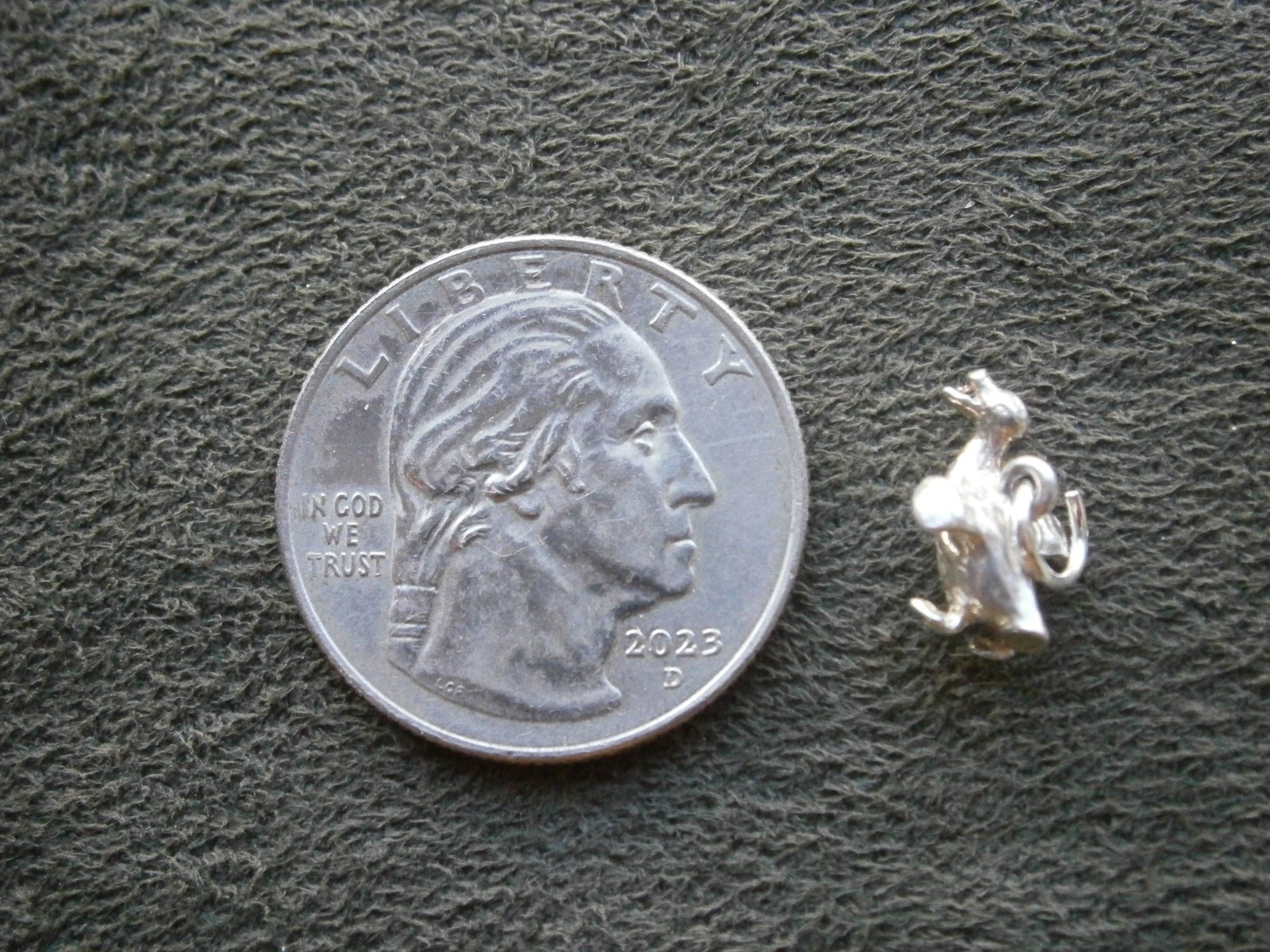 TINY Duck Bird Vintage Solid Sterling Silver Brac… - image 7