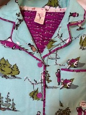 New Munki Munki X-mas Pajamas TOP ONLY Size Small  Flannel New