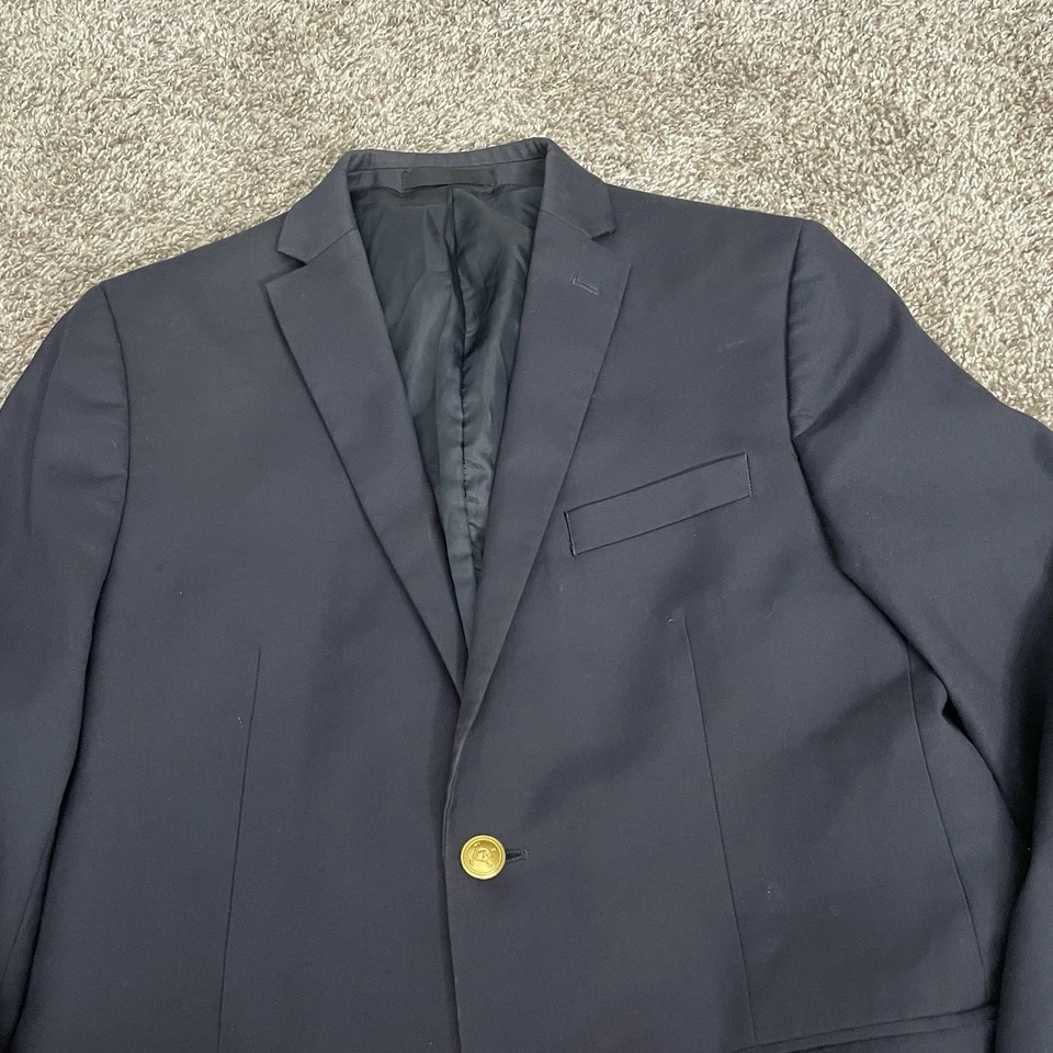 Blazer Ralph Lauren Niños 18R Azul Marino Abrigo Deportivo Botón Dorado Falta Uno Foto 2 de 4