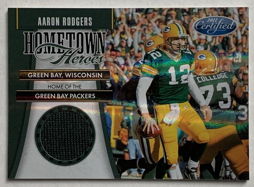 2011 Panini Certified Aaron Rodgers Hometown Heroes Jersey 33/125! Game Worn