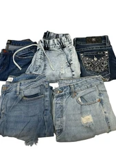 Wholesale Lot 5 Women’s & Juniors Denim Jeans Mixed Brands Assorted Sizes